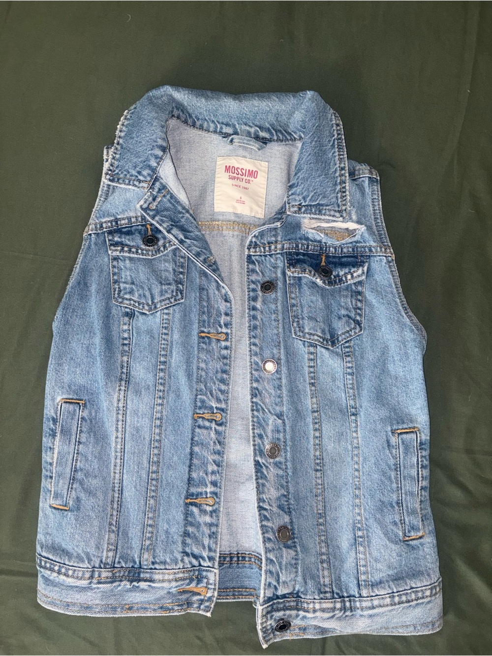 Mossimo Womens Denim Sleeveless Jacket